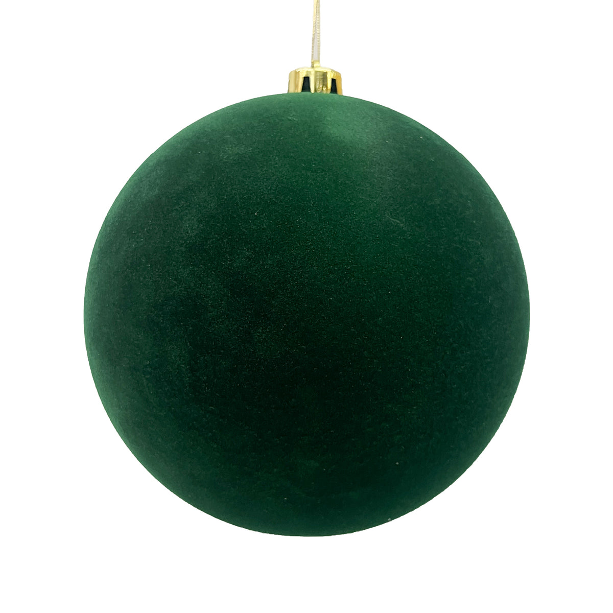 Bola Navideña Gamuzada Verde 25x25cm con Acabado Gamuzada Reutilizable