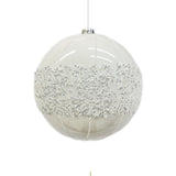 Bola Navideña Lentejuela Blanco Ab 20x20cm con Acabado Brillante Reutilizable