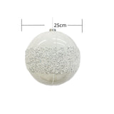 Bola Navideña Lentejuela Blanco Ab 25x25cm con Acabado Brillante Reutilizable