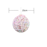 Bola Navideña Candy Candy 25x25cm con Acabado Glitter Reutilizable