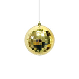 Bola Navideña X 6 Unidades Efecto Espejo Dorado 10x10cm con Acabado Brillante Reutilizable