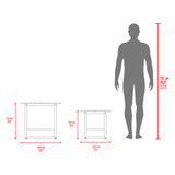 Set X2 Mesas de Centro Bits Blanco Circulares con Patas
