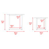 Set X2 Mesas de Centro Bits Blanco Circulares con Patas