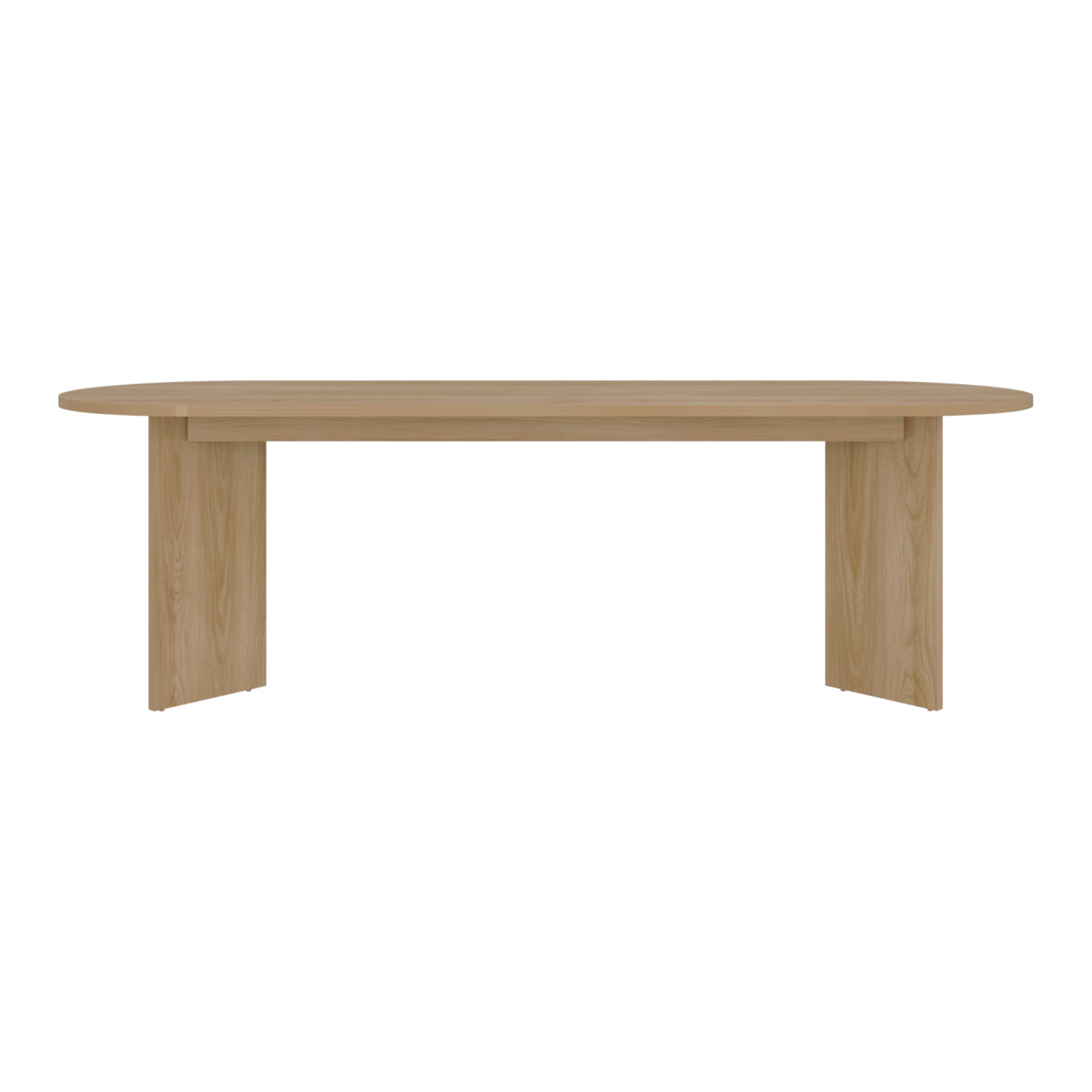 Mesa de Comedor Ted Fresno Europeo 241x74.6cm de Ocho Puestos sin Sillas y con Patas