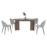 Mesa de Comedor Bangkok Avellana 156x75.6cm de Cuatro Puestos sin Sillas y con Patas