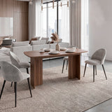 Mesa de Comedor Bangkok Avellana 156x75.6cm de Cuatro Puestos sin Sillas y con Patas