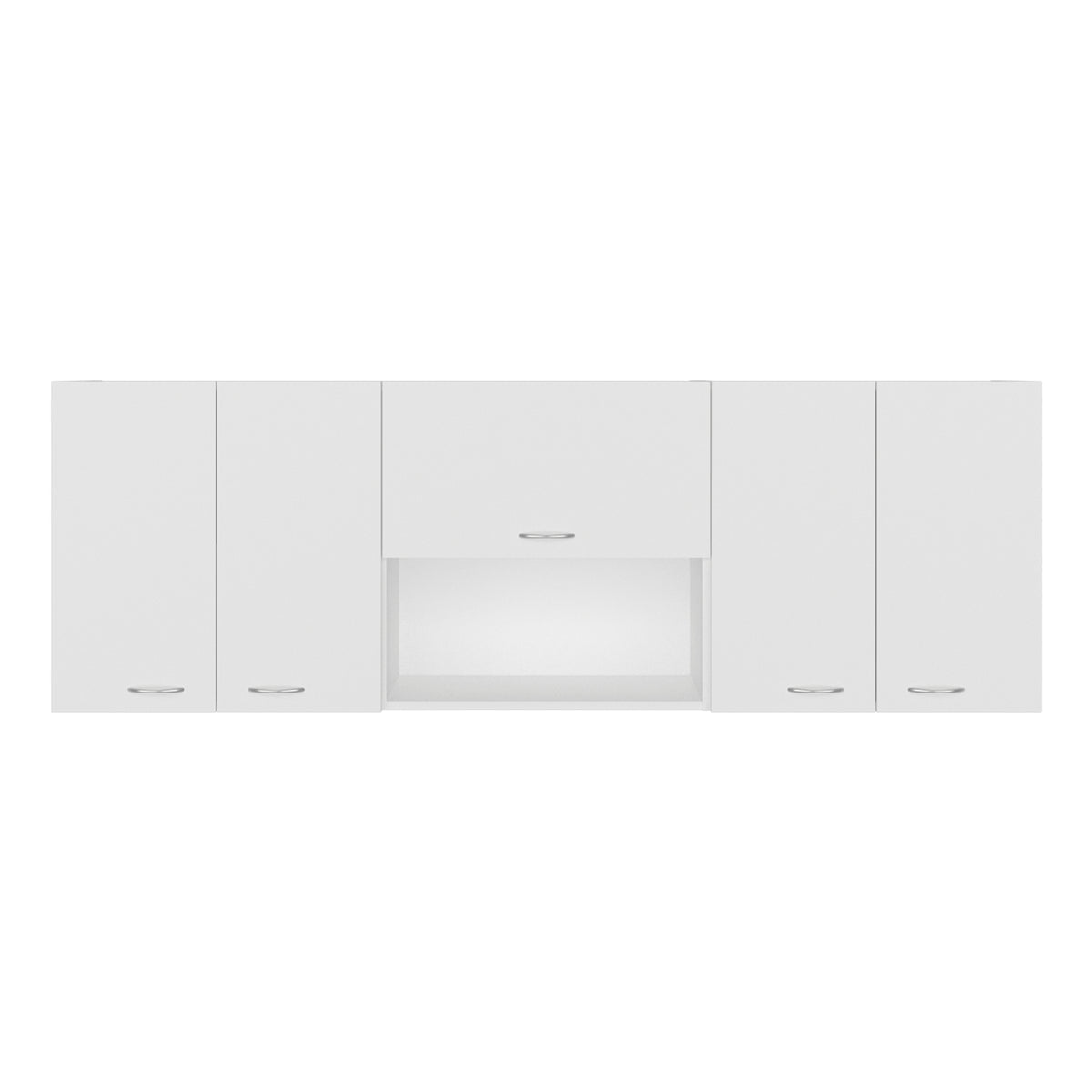 Mueble Superior de Cocina Oceana Blanco 180x60cm con Cinco Puertas