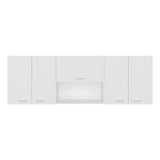 Mueble Superior de Cocina Oceana Blanco 180x60cm con Cinco Puertas