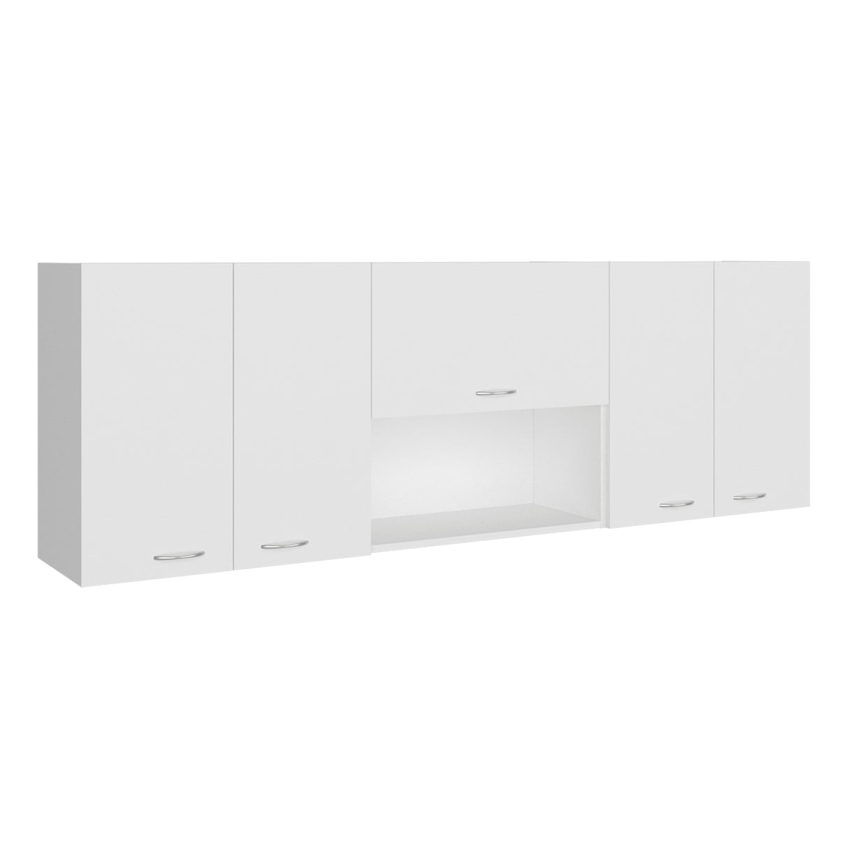 Mueble Superior de Cocina Oceana Blanco 180x60cm con Cinco Puertas