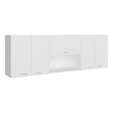 Mueble Superior de Cocina Oceana Blanco 180x60cm con Cinco Puertas