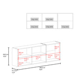 Mueble Superior de Cocina Oceana Blanco 180x60cm con Cinco Puertas
