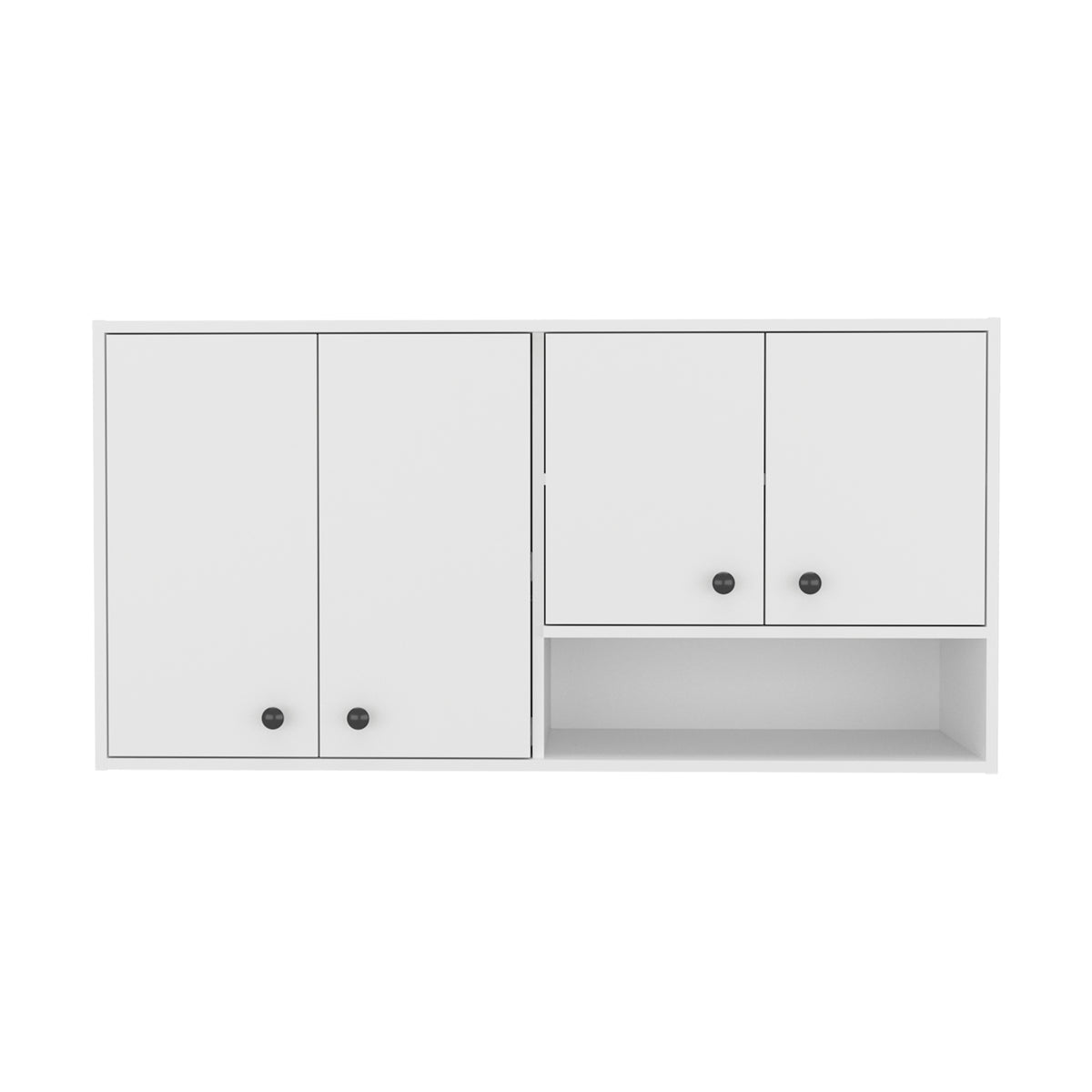 Mueble Superior de Cocina Napoles Blanco 120x60cm con Cuatro Puertas y con Locero
