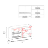 Mueble Superior de Cocina Napoles Blanco 120x60cm con Cuatro Puertas y con Locero