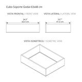 Kit Mueble con Lavamanos Oslo Mitte Tambo y Blanco 47.6x62.4cm Individual con Un Cajón