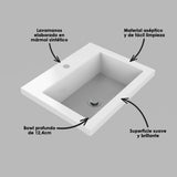 Kit Mueble con Lavamanos Oslo Soder Mali y Blanco 61.8x47.4cm Individual con Dos Cajones