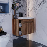 Kit Mueble con Lavamanos Oslo Gracia Sikuani y Blanco 61.8x47.4cm Individual con Dos Cajones
