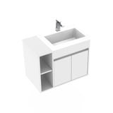 Kit Mueble con Lavamanos Oslo Blanco 61.8x47.4cm Individual con Dos Cajones