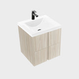 Kit Mueble con Lavamanos Siena Soder Mali y Blanco 46.8x42.4cm Individual con Un Cajón
