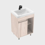 Kit Mueble con Lavamanos Siena Soder Mali y Blanco 61.8x47.4cm Individual con Dos Cajones