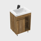 Kit Mueble con Lavamanos Siena Gracia Sikuani y Blanco 61.8x47.4cm Individual con Dos Cajones