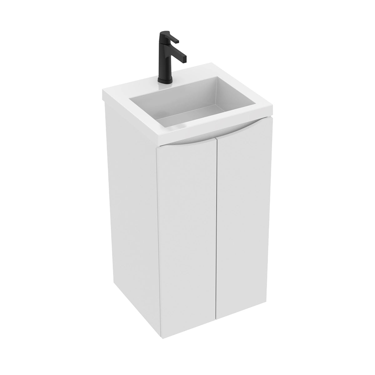 Kit Mueble con Lavamanos Oslo Blanco 46.8x42.4cm Individual