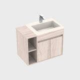 Kit Mueble con Lavamanos Oslo Soder Mali y Marfil 61.8x47.4cm Individual con Dos Cajones
