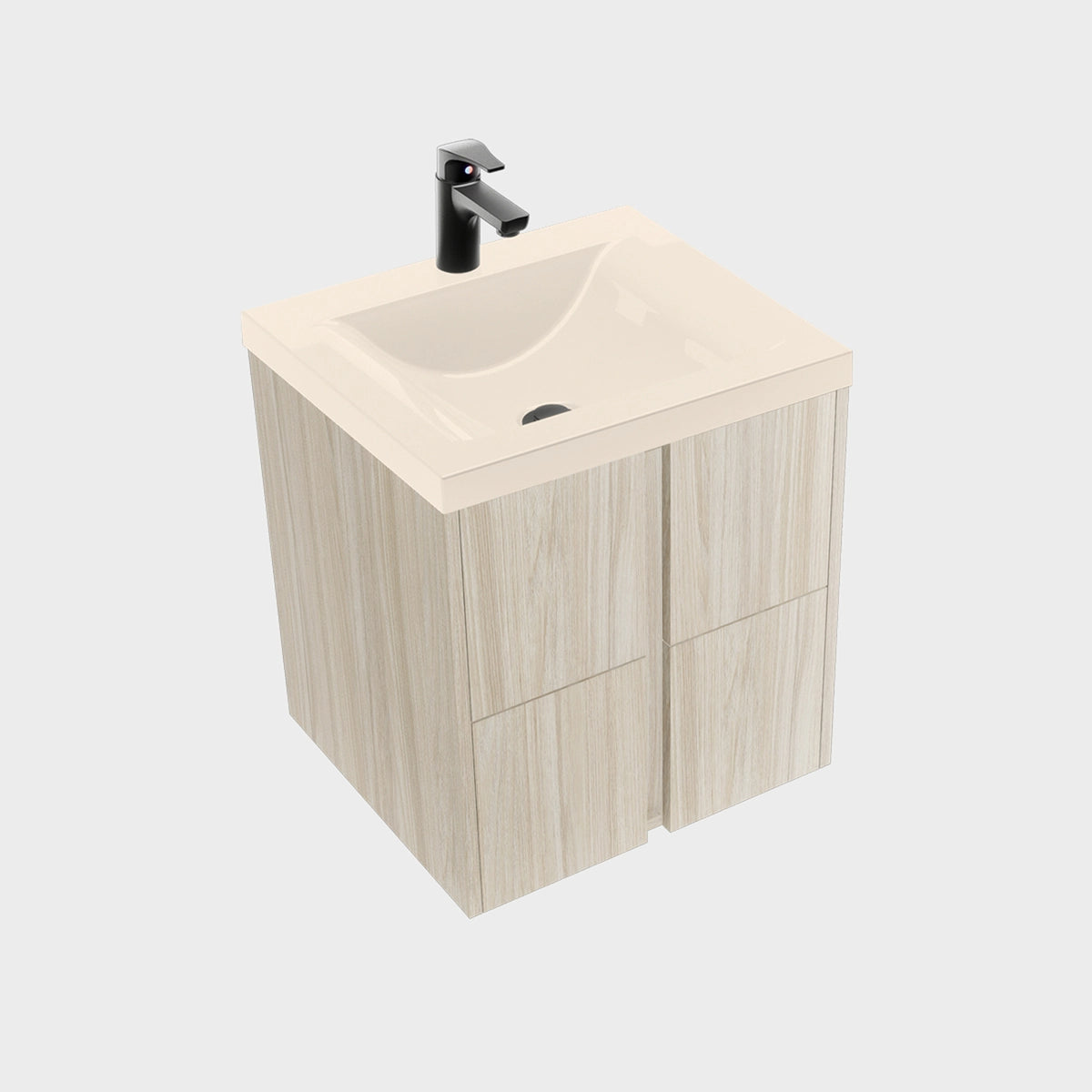 Kit Mueble Calder con Lavamanos Siena Soder Mali y Marfil 123.4x47.6cm Dobles con Un Cajón