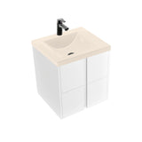Kit Mueble con Lavamanos Siena Blanco y Marfil 123.4x47.6cm Dobles con Un Cajón