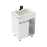 Kit Mueble con Lavamanos Siena Blanco y Marfil 61.8x47.4cm Individual con Dos Cajones