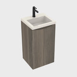 Kit Mueble con Lavamanos Siena Mitte Tambo y Marfil 46.8x42.4cm Individual con Dos Cajones