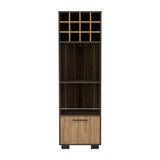 Bar Marsella Habano y Miel 55.5x180cm con Dos Compartimientos y con Doce Portabotellas