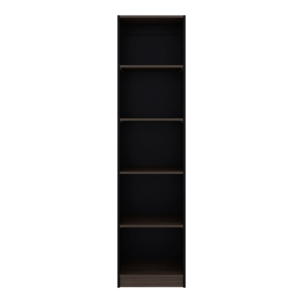 Estante Home E2 Wengue y Milan 45x180.6cm Rectangular con Cinco Compartimientos y con Cuatro Entrepaños