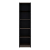 Estante Home E2 Wengue y Milan 45x180.6cm Rectangular con Cinco Compartimientos y con Cuatro Entrepaños