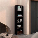 Estante Home E2 Wengue y Milan 45x180.6cm Rectangular con Cinco Compartimientos y con Cuatro Entrepaños