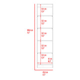 Estante Home E2 Wengue y Milan 45x180.6cm Rectangular con Cinco Compartimientos y con Cuatro Entrepaños