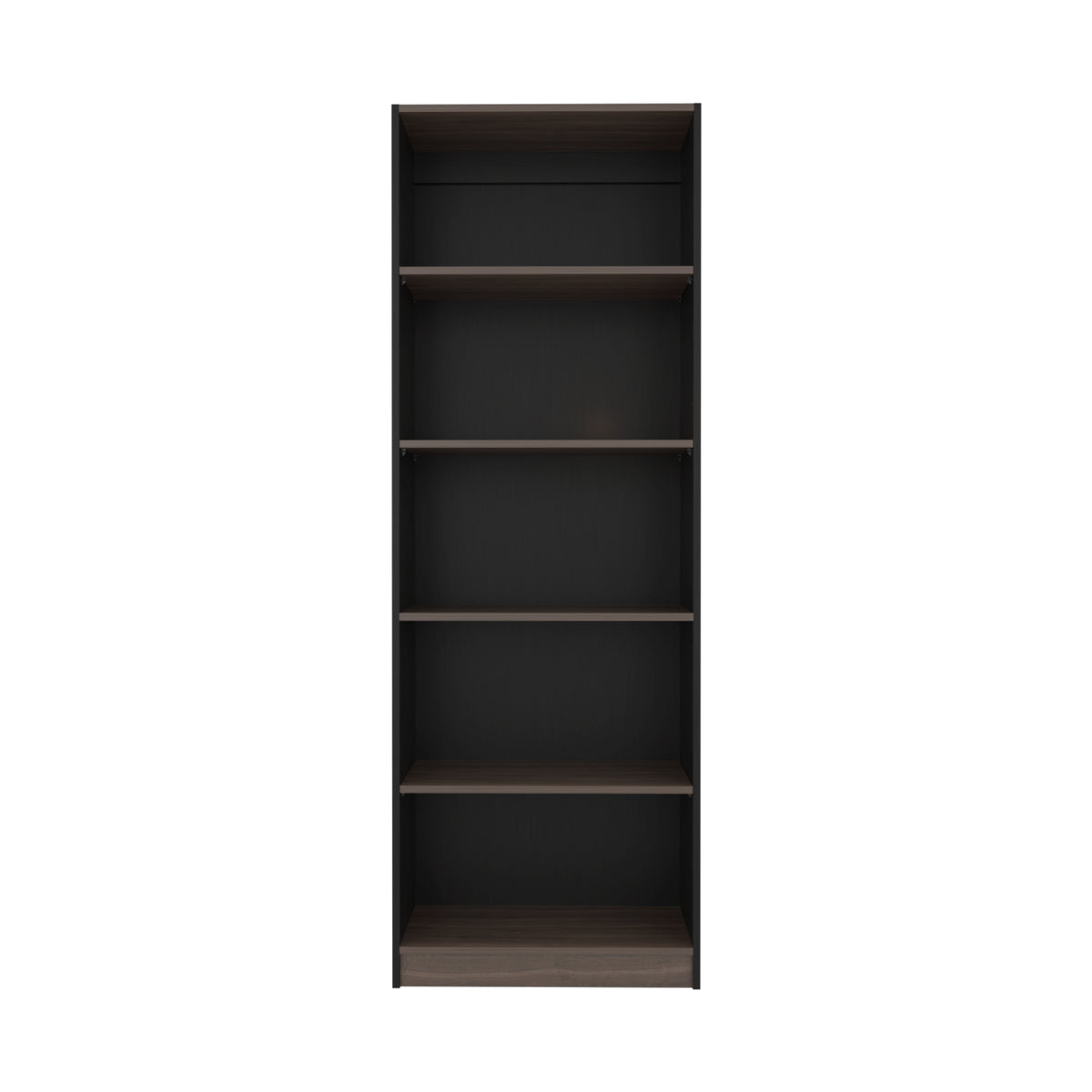 Estante Home E3 Wengue y Milan 62.8x180.6cm Rectangular con Cinco Compartimientos y con Cuatro Entrepaños