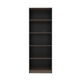 Estante Home E3 Wengue y Milan 62.8x180.6cm Rectangular con Cinco Compartimientos y con Cuatro Entrepaños