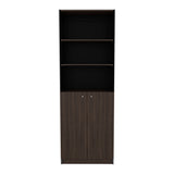 Estante Home E4 Wengue y Milan 62.8x180.6cm Rectangular con Tres Compartimientos y con Tres Entrepaños