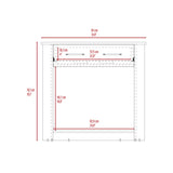 Bifé Pisa Wengue y Fresno 81x76.5cm con Un Cajón