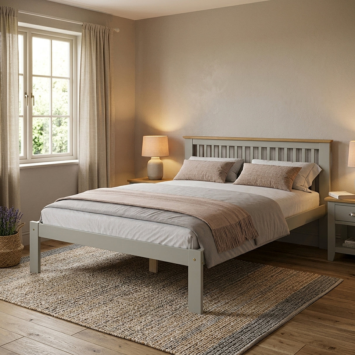 Cama Palermo Verde Claro 152x85cm para Colchón Doble 140 X 190 Cm de Madera Aglomerada con Cabecero