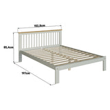 Cama Palermo Verde Claro 152x85cm para Colchón Doble 140 X 190 Cm de Madera Aglomerada con Cabecero