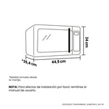 Horno Microondas Haceb de Manija Negro 44x24cm de 20 Litros 120 Voltios con Ocho Funciones Preconfiguradas
