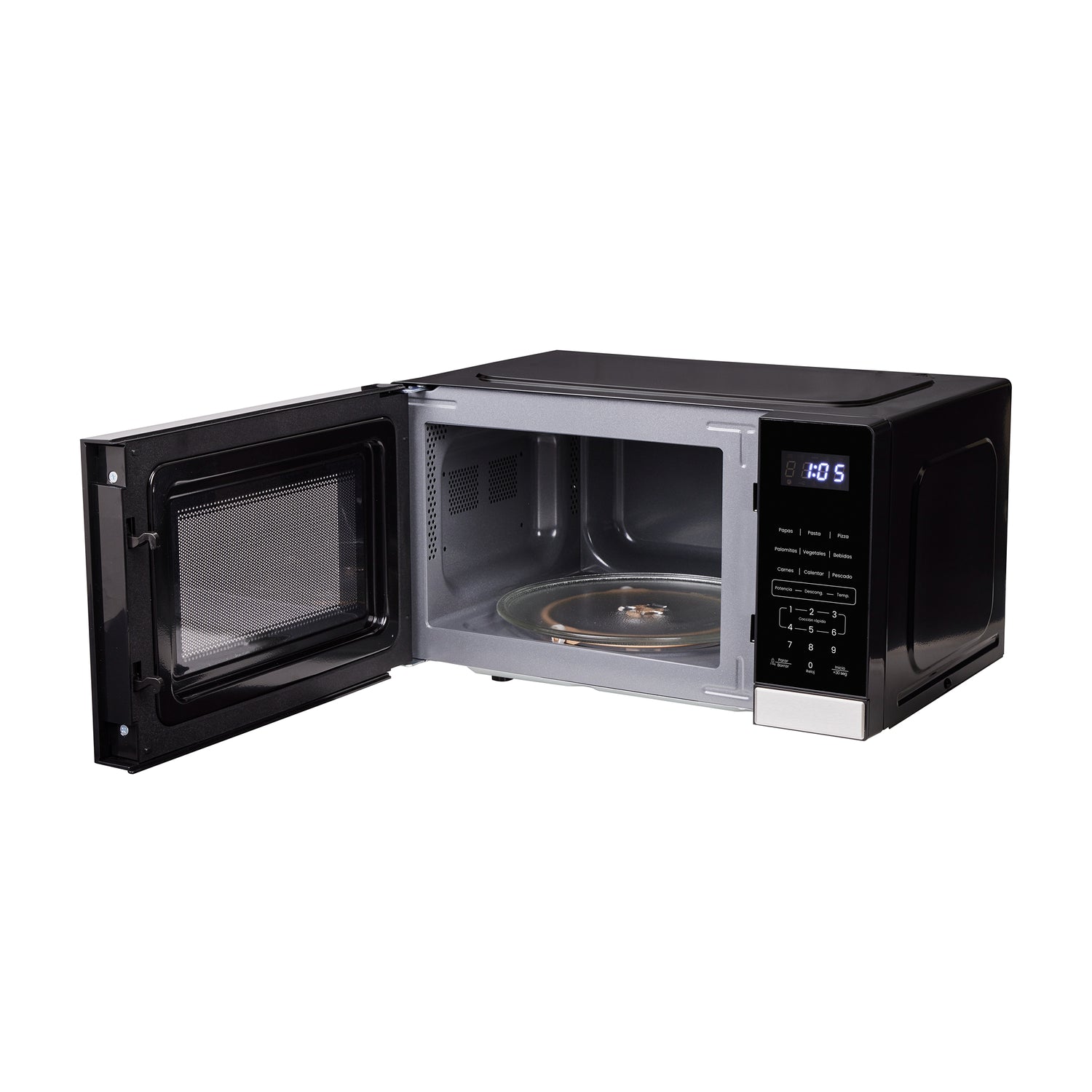 Horno Microondas Haceb Tipo Push Negro 46x26cm de 20 Litros 120 Voltios con Ocho Funciones Preconfiguradas
