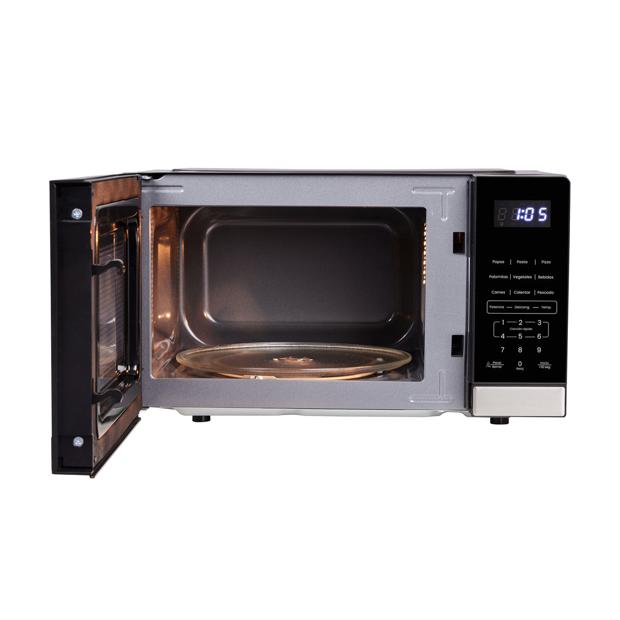 Horno Microondas Haceb Tipo Push Negro 46x26cm de 20 Litros 120 Voltios con Ocho Funciones Preconfiguradas