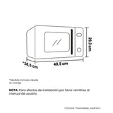 Horno Microondas Haceb de Perilla Negro 54x29cm de 25 Litros 120 Voltios con Ocho Funciones Preconfiguradas