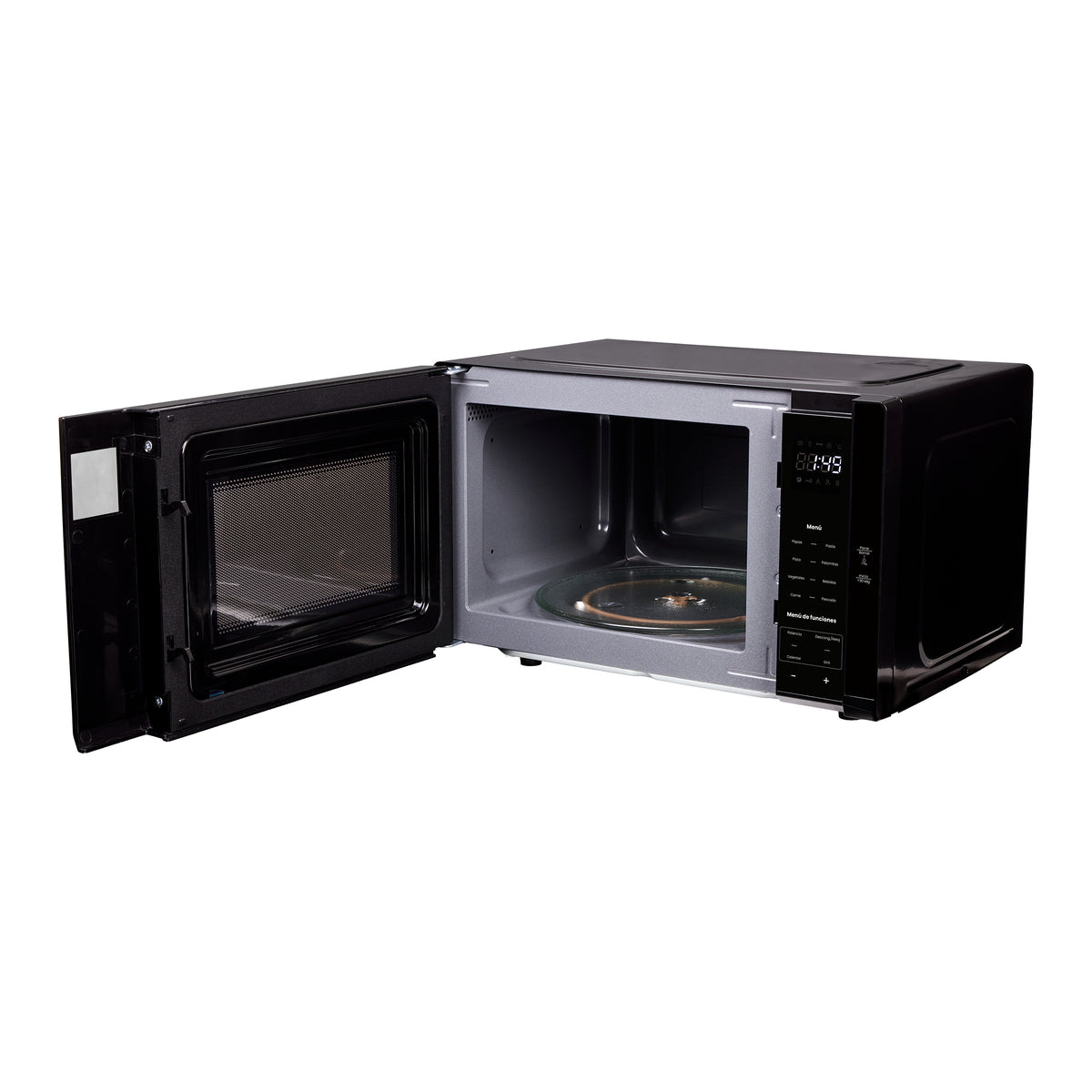 Horno Microondas Haceb Negro 48x29cm de 25 Litros 120 Voltios con Ocho Funciones Preconfiguradas y con Grill