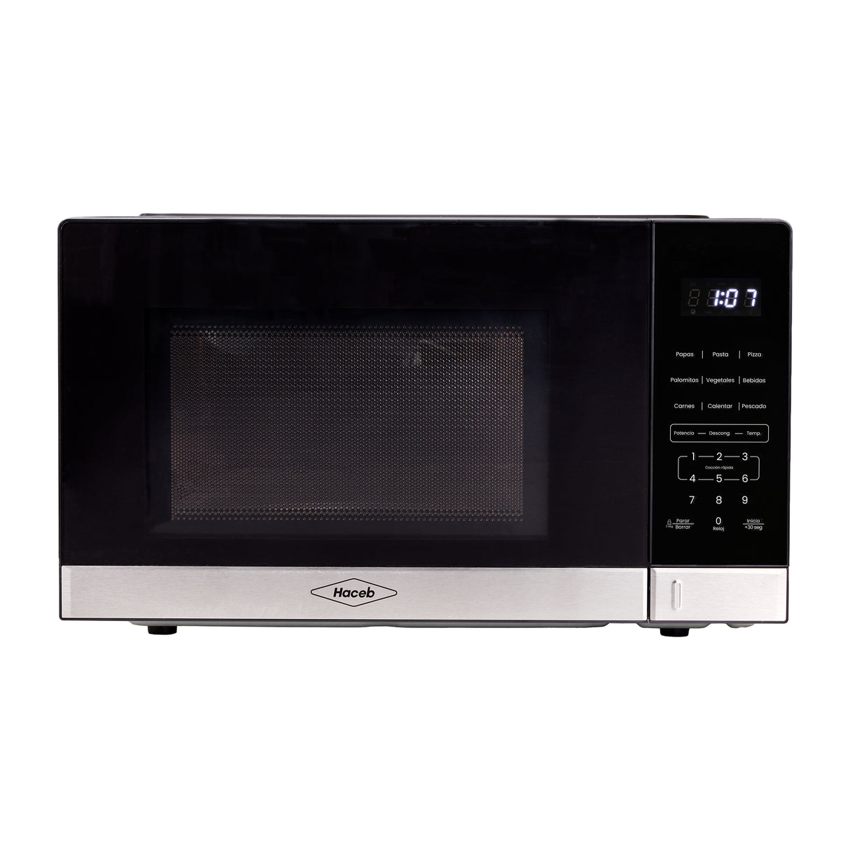 Horno Microondas Haceb Negro 52x30cm de 31 Litros 120 Voltios con 16 Funciones Preconfiguradas