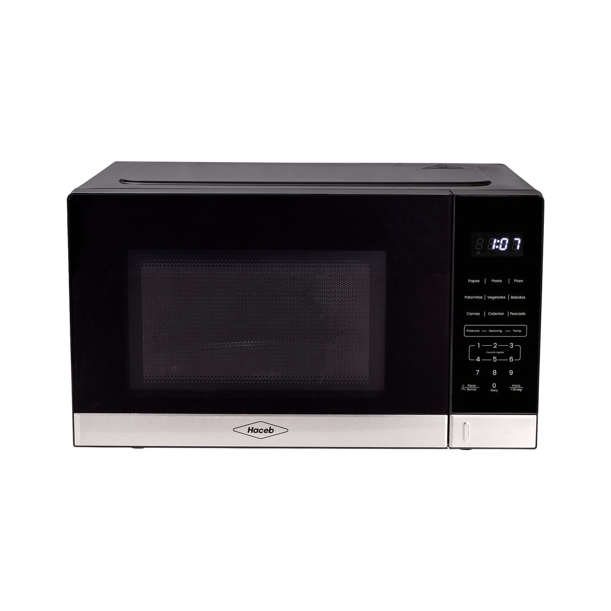 Horno Microondas Haceb Negro 52x30cm de 31 Litros 120 Voltios con 16 Funciones Preconfiguradas