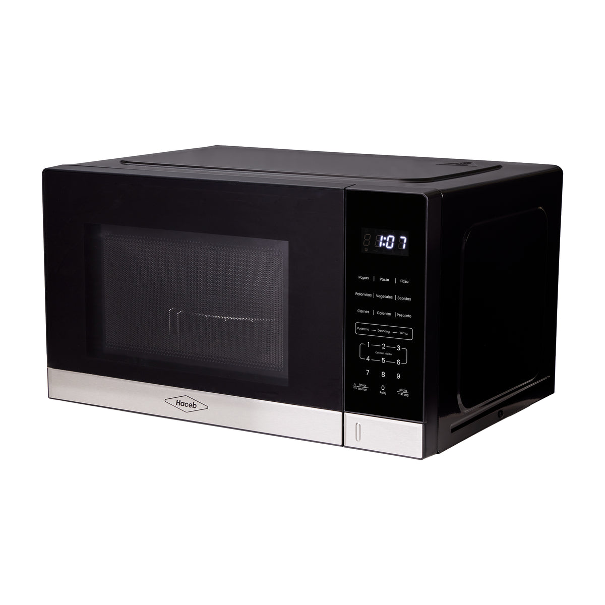 Horno Microondas Haceb Negro 52x30cm de 31 Litros 120 Voltios con 16 Funciones Preconfiguradas
