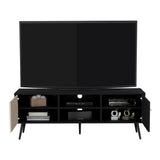 Rack de TV Funes Wengue 150x55cm para TV Hasta 65" Pulgadas con Dos Compartimientos y con Ranura para Cables